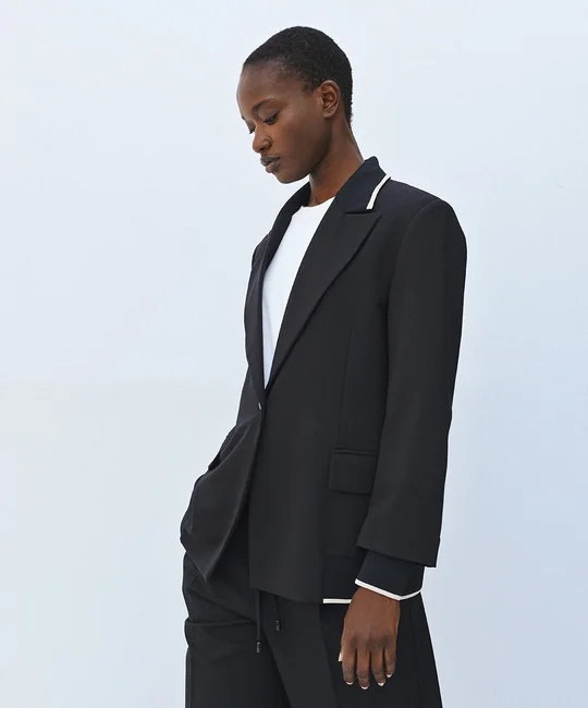 Blazer à détails côtelés — vue 3