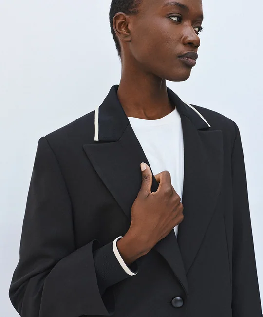 Blazer à détails côtelés — vue 4