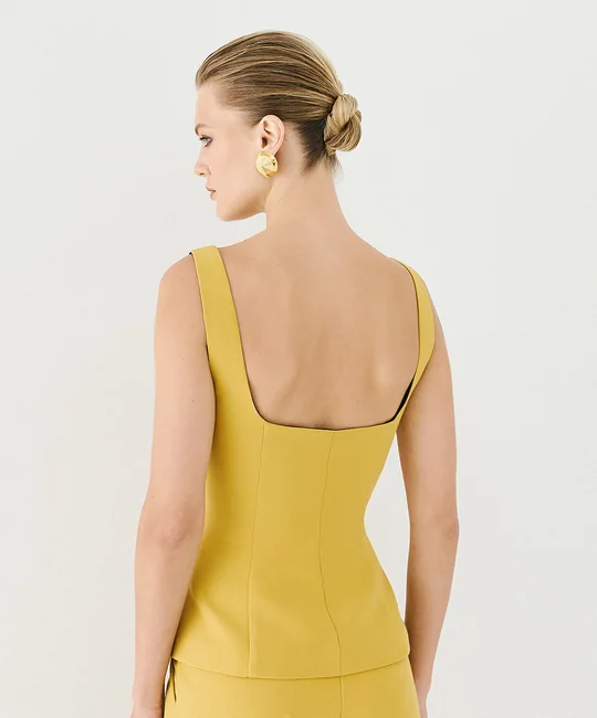 Top col carré zippé — vue 3