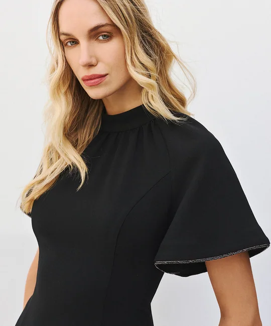 Blouse dos ouvert à strass — vue 3