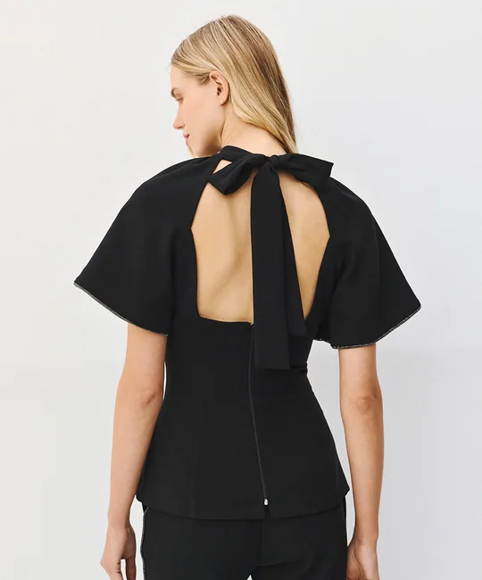 Blouse dos ouvert à strass — vue 4
