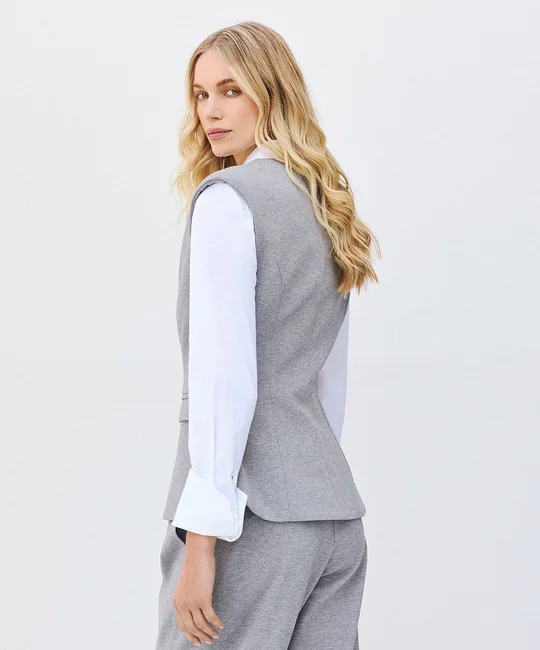 Gilet de tailleur long à poches — vue 4