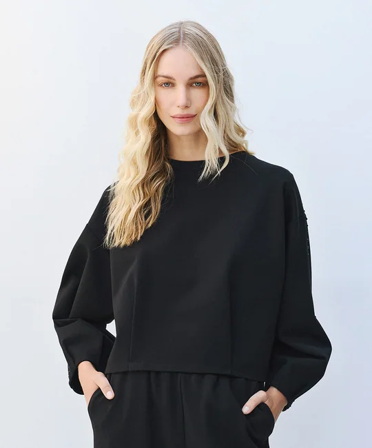 Top ample à manches strassées — vue 3