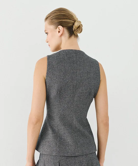 Gilet de tailleur boutonné — vue 3