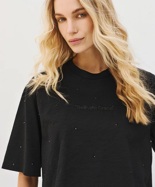 T-shirt brodé à strass — vue 3
