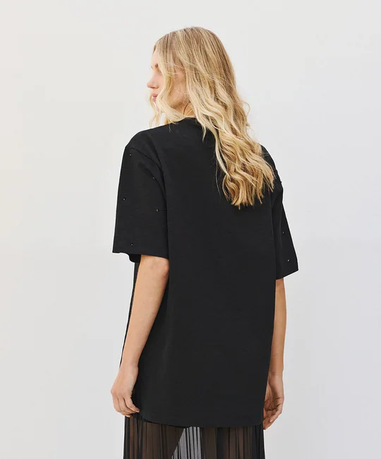 T-shirt brodé à strass — vue 4