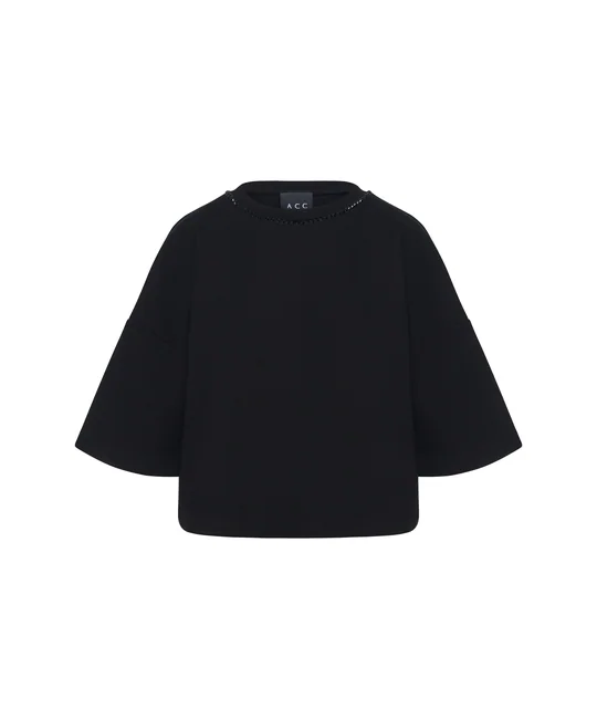 Top ample à encolure strassée — vue 4
