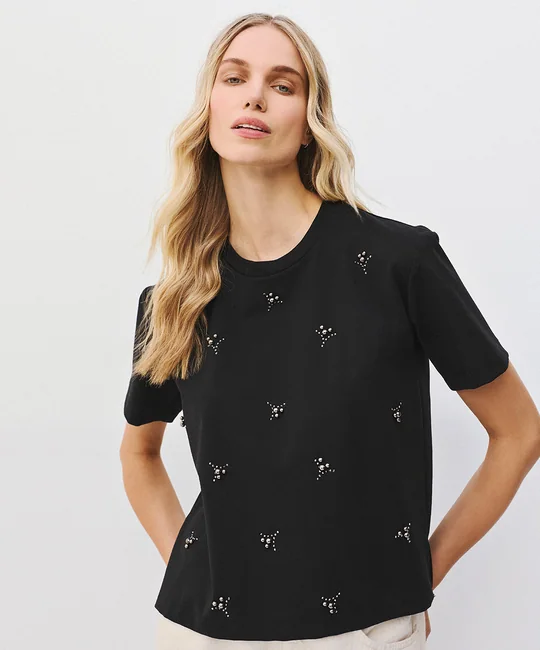 Top à motifs de strass — vue 3