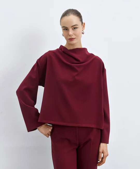 Blouse à col drapé — vue 4