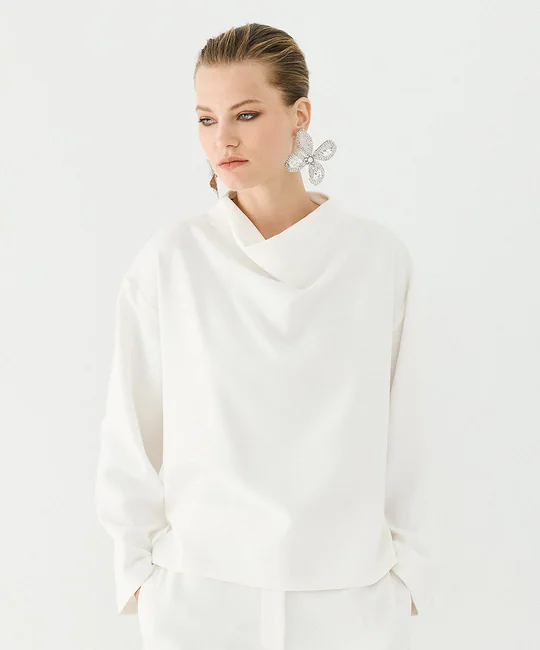 Blouse à col drapé — vue 2
