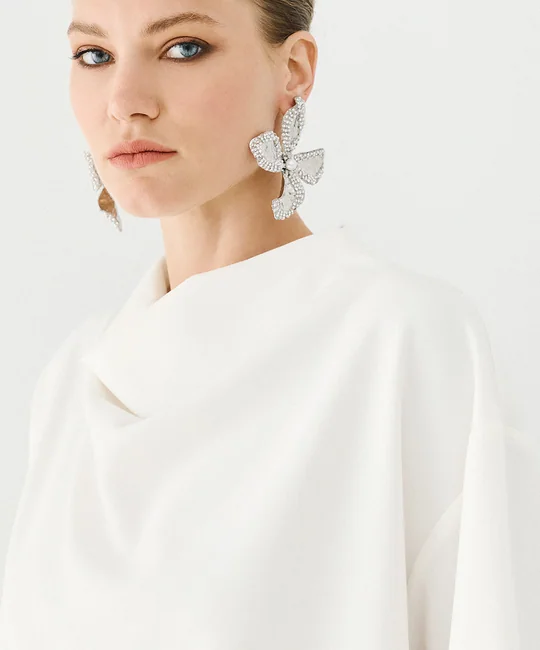 Blouse à col drapé — vue 4