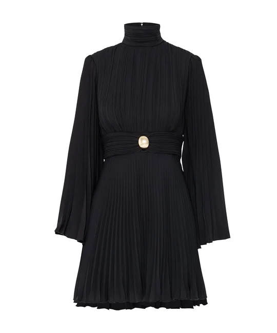 Robe courte plissée dos ouvert — vue 6