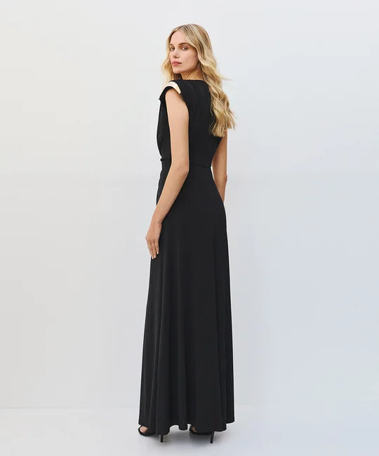 Robe longue nouée fendue — vue 4