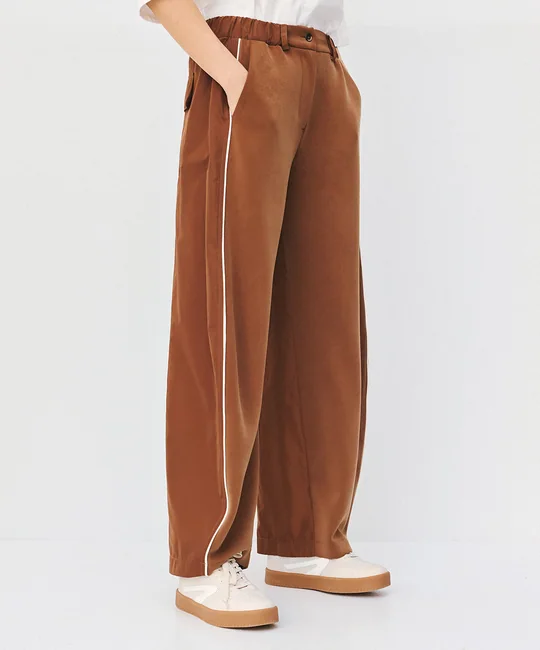 Pantalon bimatière à passepoil — vue 3