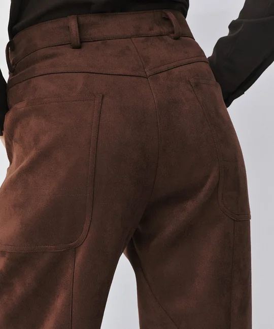 Pantalon fuselé en suédine — vue 4