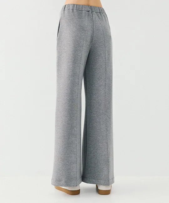 Pantalon large fluide taille élastique — vue 4