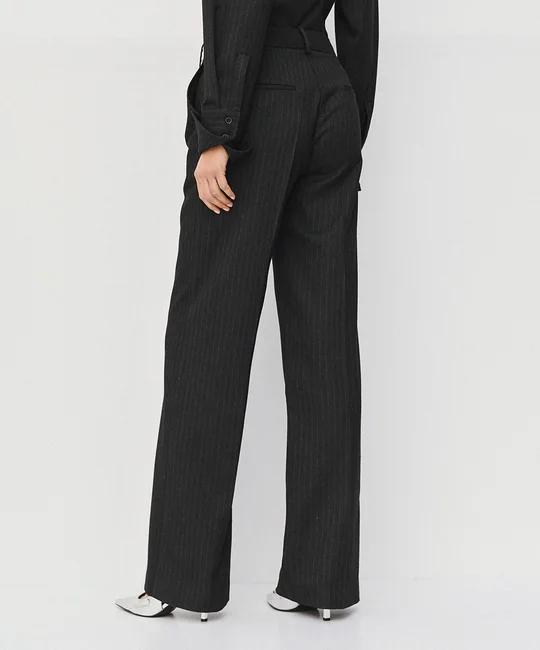 Pantalon droit rayé — vue 3
