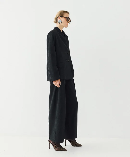 Pantalon large à plis — Anthracite