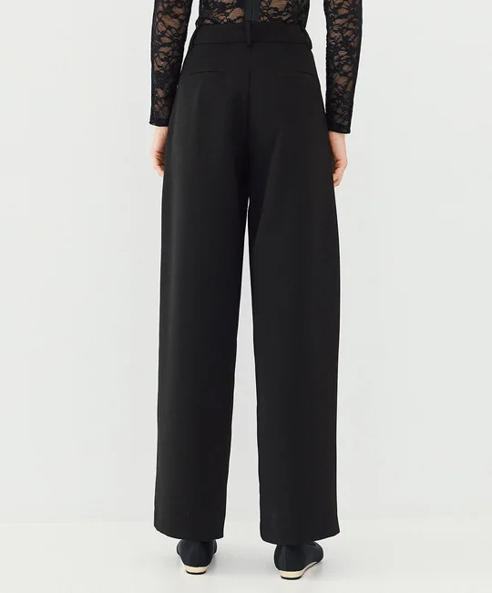Pantalon large à détails satinés — vue 4