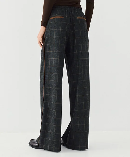 Pantalon à carreaux taille élastique — vue 3