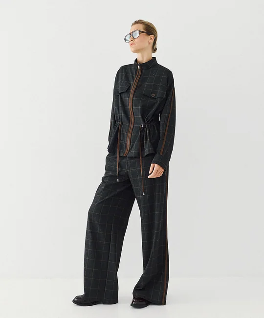 Pantalon à carreaux taille élastique — vue 5