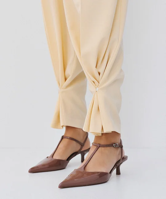 Pantalon taille haute à pinces — vue 4