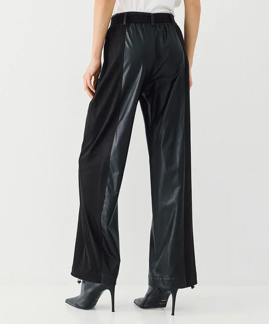 Pantalon simili cuir et suédine — vue 4