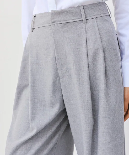 Pantalon large taille haute à pinces — vue 3