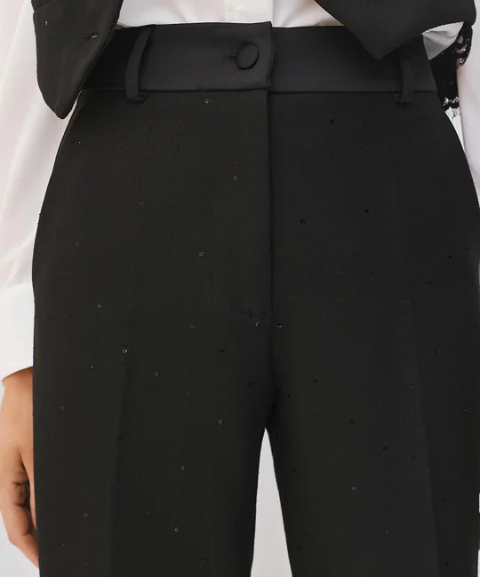 Pantalon cigarette à strass — vue 3
