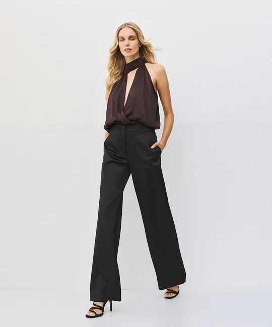 Pantalon satiné — Noir