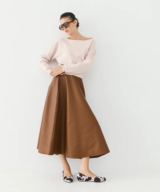 Jupe midi en simili cuir — vue 4