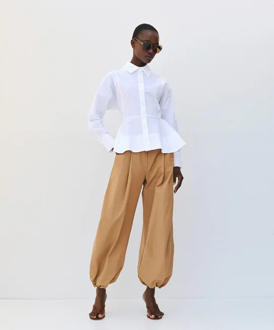 Chemise péplum — Blanc