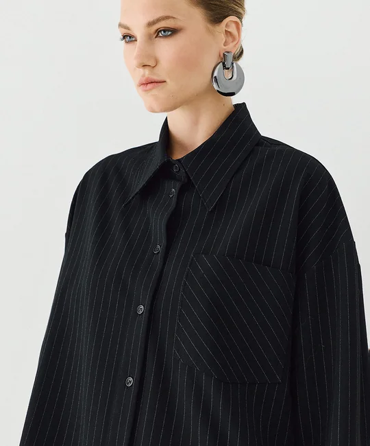 Chemise rayée dos dentelle — vue 5