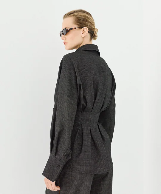 Chemise ajustée plissée — vue 4