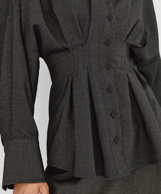 Chemise ajustée plissée — vue 5