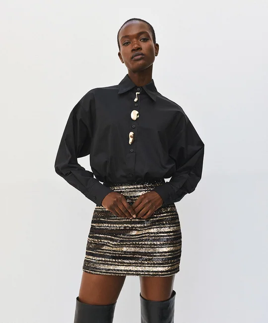 Chemise à détails métalliques — vue 1