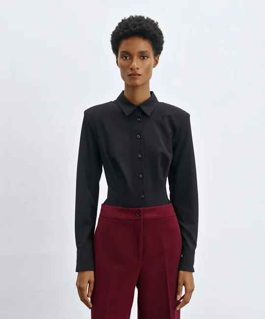 Chemise ajustée à épaulettes — vue 1