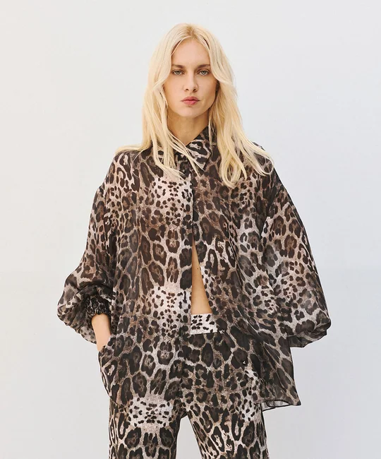 Chemise oversize léopard — Léopard