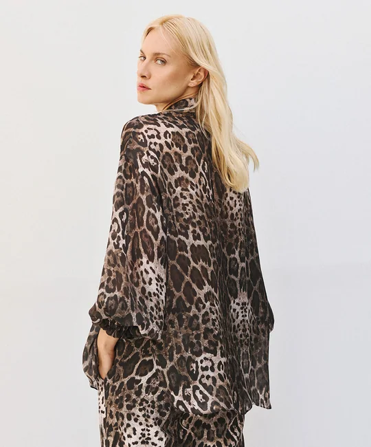 Chemise oversize léopard — vue 4
