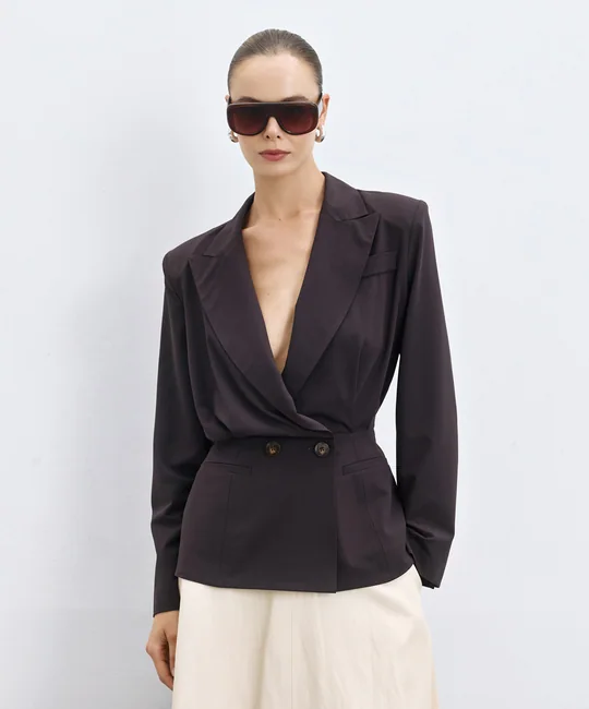 Blazer croisé ajusté — vue 1