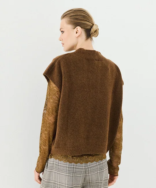 Pull sans manches col montant — vue 5